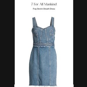 COPY - NWT - 7 For All Mankind Fray Denim Sheath Dress